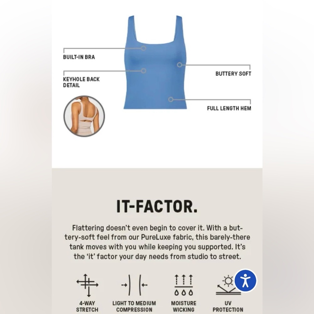 Fabletics PureLux Built In Bra Top - Picture 5 of 5